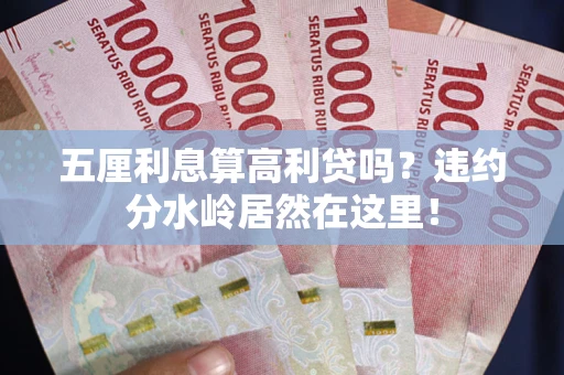 济南五厘利息算高利贷吗？违约分水岭居然在这里！