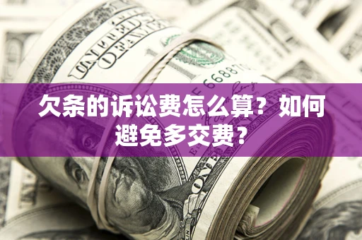 济南欠条的诉讼费怎么算？如何避免多交费？