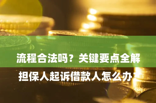 济南

担保人起诉借款人怎么办？流程合法吗？关键要点全解析