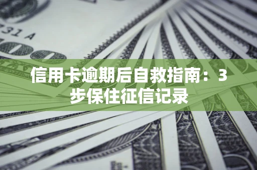 济南信用卡逾期后自救指南：3步保住征信记录
