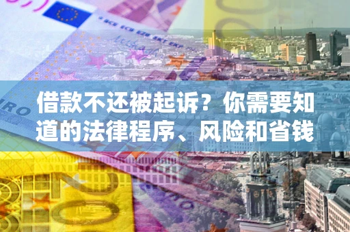 济南借款不还被起诉？你需要知道的法律程序、风险和省钱技巧