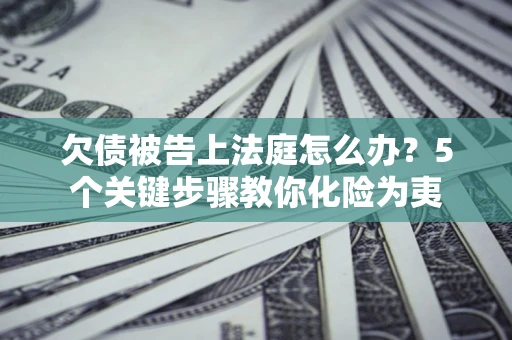 济南欠债被告上法庭怎么办？5个关键步骤教你化险为夷